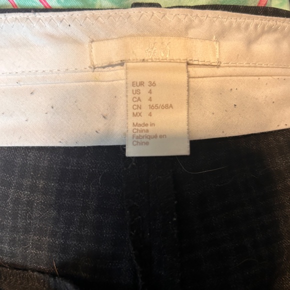 Women's Black Plaid Dress Pants - Picture 4 of 4